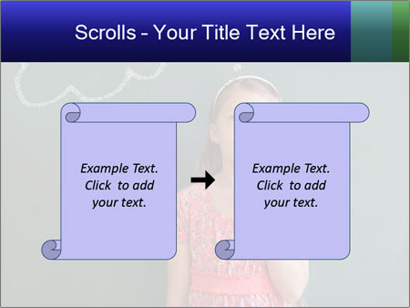 Young Female Student Lost In Thought In Front Of Chalkboard With Thinking Bubble Google Slides Theme - Slide 74