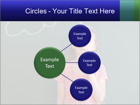 Young Female Student Lost In Thought In Front Of Chalkboard With Thinking Bubble Google Slides Theme - Slide 79