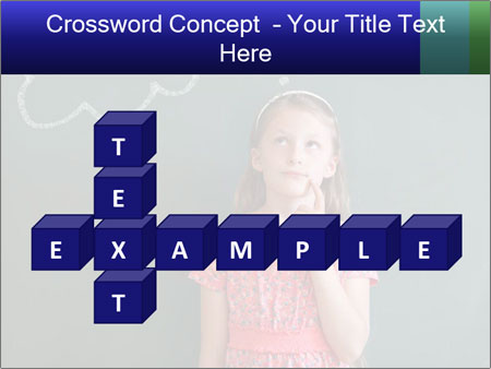 Young Female Student Lost In Thought In Front Of Chalkboard With Thinking Bubble Google Slides Theme - Slide 82