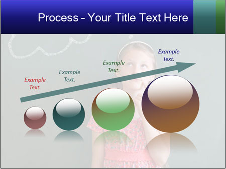 Young Female Student Lost In Thought In Front Of Chalkboard With Thinking Bubble Google Slides Theme - Slide 87