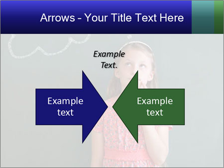 Young Female Student Lost In Thought In Front Of Chalkboard With Thinking Bubble Google Slides Theme - Slide 90