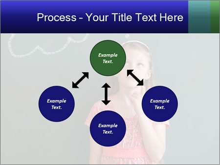 Young Female Student Lost In Thought In Front Of Chalkboard With Thinking Bubble Google Slides Theme - Slide 91