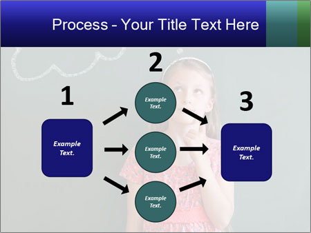 Young Female Student Lost In Thought In Front Of Chalkboard With Thinking Bubble Google Slides Theme - Slide 92