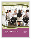 A group of people sitting around a table talking Word Template