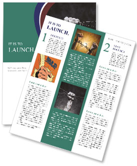 A powerpoint presentation with a hand holding barbed wire Newsletter Template