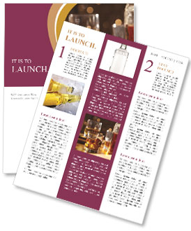 Whiskey glass at bar Newsletter Template