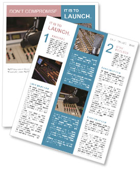 Mixing Panel Components Found In A Radio Studio Newsletter Template