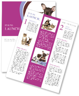 The puppy and a kitten Newsletter Template