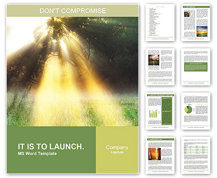 Solar beam Word Template