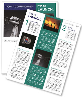 Strong man's hand Newsletter Template