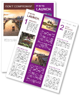 Sunset At Ampawa Floating Market: A Unique Experience Newsletter Template