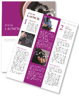 Using A Glass Gear As A Symbol For Success: A Businessman's Perspective. Newsletter Template