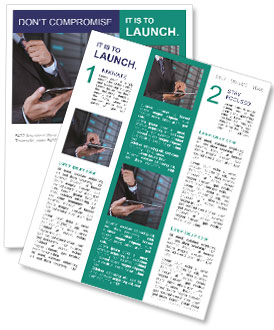 Businessman hand Newsletter Template