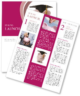 Isolated White Piggy Bank With Black Graduation Cap For Graduation Gift Ideas Or Savings Goals. Newsletter Template