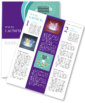 Concept Of Sharing Data Through Cloud Computing And Internet Communication Technology Newsletter Template