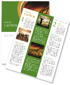 Stunning Sky With Barbed Wire And Illumination Newsletter Template