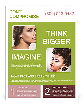 Beautiful woman Flyer Template