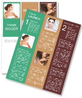 Stunning Female Portrait With Sparkling Diamond Earrings In Close-Up Shot Newsletter Template