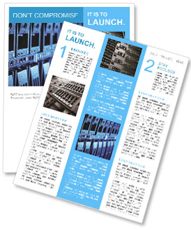 Data Center Hard Drives Captured In Close-Up Shots. Newsletter Template