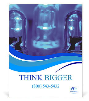 Blue Transparent Led Background With Multiple Leds Poster Template