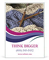 Displaying Stitches On A Handmade Wool Blanket Using Circular Needles Ad Template