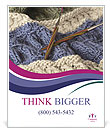 Displaying Stitches On A Handmade Wool Blanket Using Circular Needles Poster Template