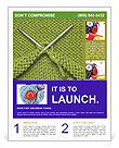 Knitting Supplies: Spokes, Wool Yarn, And Techniques Flyer Template