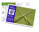 Knitting Supplies: Spokes, Wool Yarn, And Techniques Postcard Template